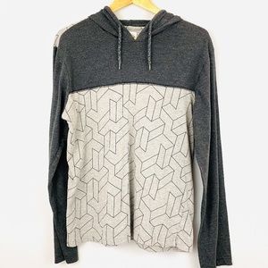 Citizen Wolf Gray Hooded Long Sleeve Top